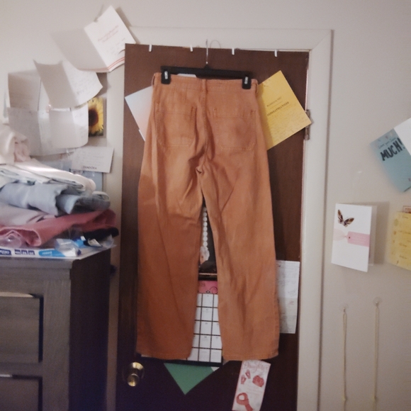 ANTHROPOLOGY PILCRO Column Straight Ankle Jeans - Maize Orange - Picture 7 of 11